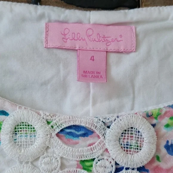 Lilly PULITZER Rare iridescent white blue Size 4 Fitted Dress EUC - Picture 8 of 8